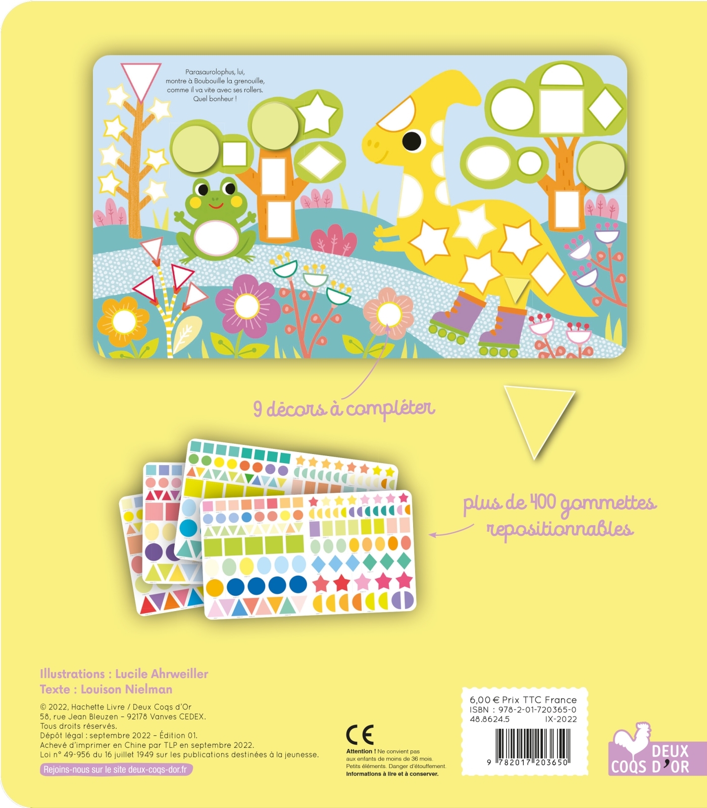 Gommettes - Dinosaures - Lucile Ahrweiller, LUCILE COLAS-AHRWEILLER, LUCILE COLAS-AHRWEILLER - DEUX COQS D OR