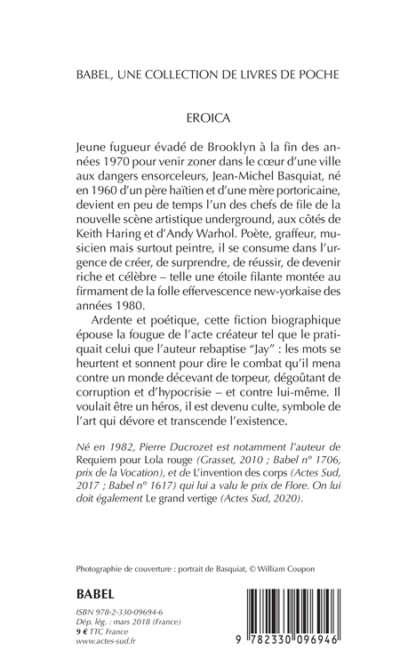 Eroica - Pierre Ducrozet, Pierre Ducrozet - ACTES SUD
