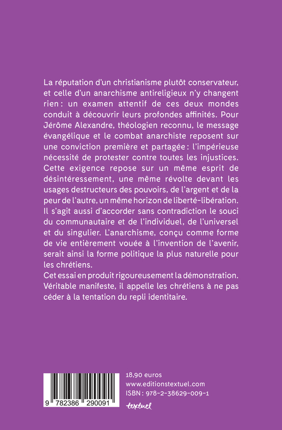 Le christianisme est un anarchisme - Jérôme Alexandre, Manuel Cervera-Marzal, Jérôme Alexandre, Manuel Cervera-Marzal - TEXTUEL