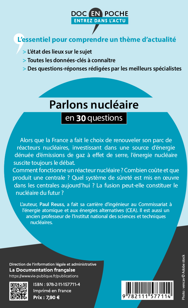 Parlons nucléaire en 30 questions -  La Documentation Francaise, Paul Reuss - DOC FRANCAISE