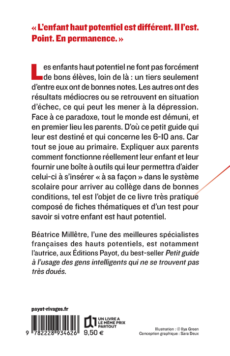 L'enfant haut potentiel au quotidien - Béatrice Millêtre - PAYOT