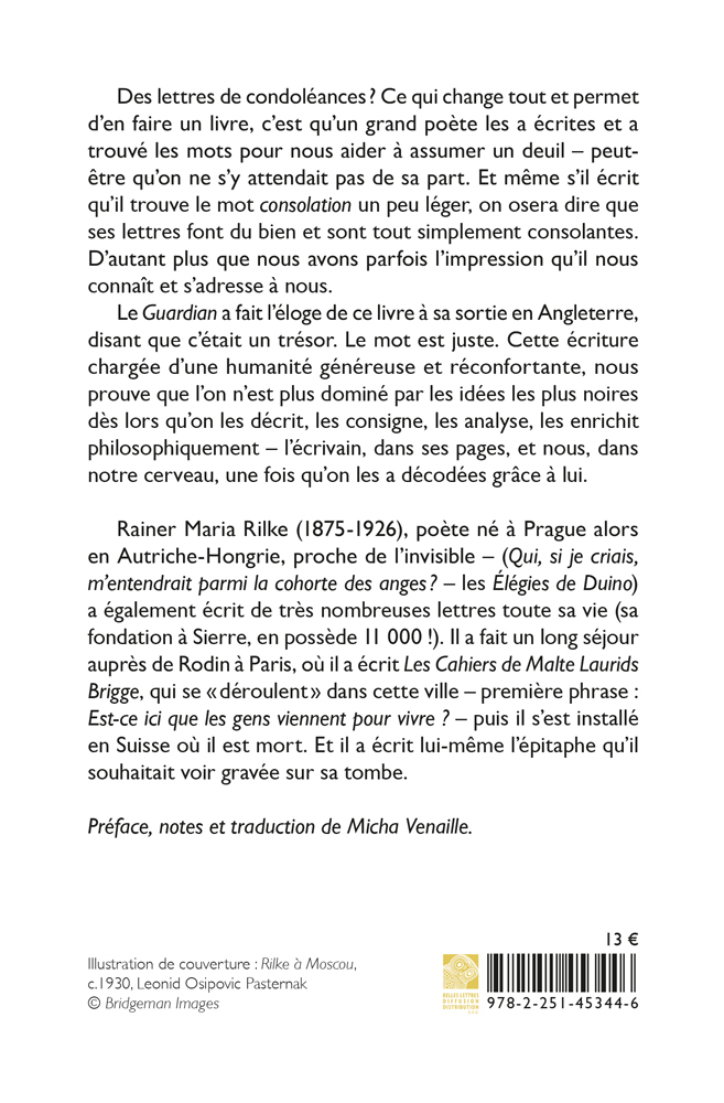 Sa vie est passée dans la vôtre - Rainer Maria Rilke, Micha Venaille - BELLES LETTRES