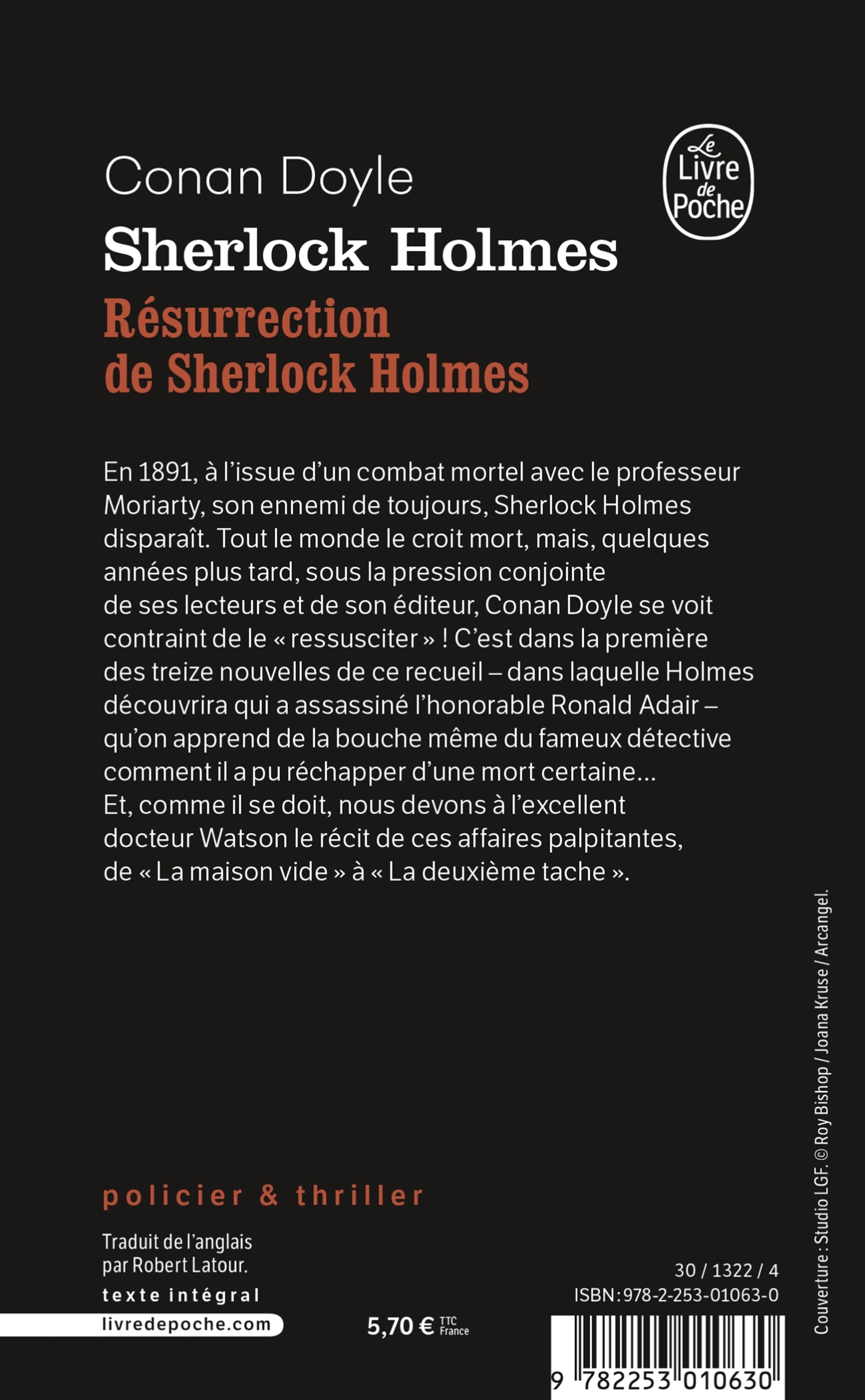 Résurrection de Sherlock Holmes - Arthur Conan Doyle, Arthur Conan Doyle - LGF