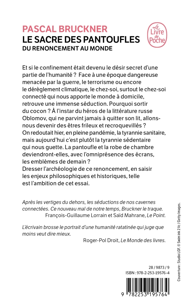 Le Sacre des pantoufles - Pascal Bruckner - LGF