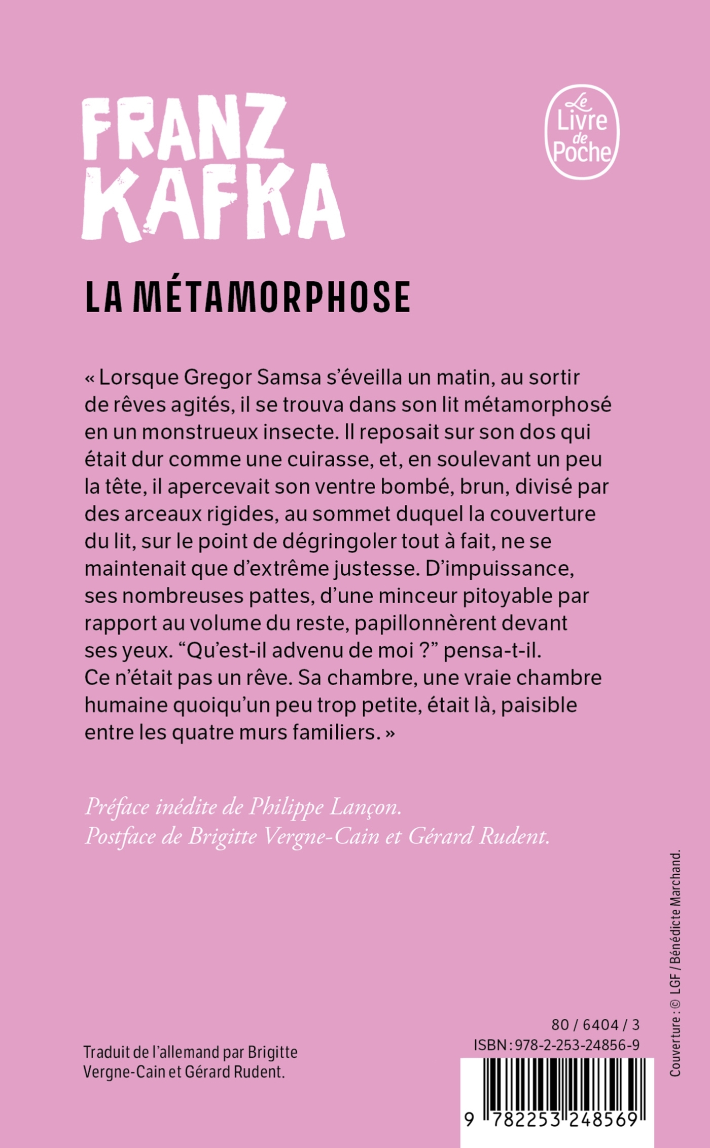 La Métamorphose (Nouvelle édition) - FRANZ KAFKA, FRANZ KAFKA - LGF