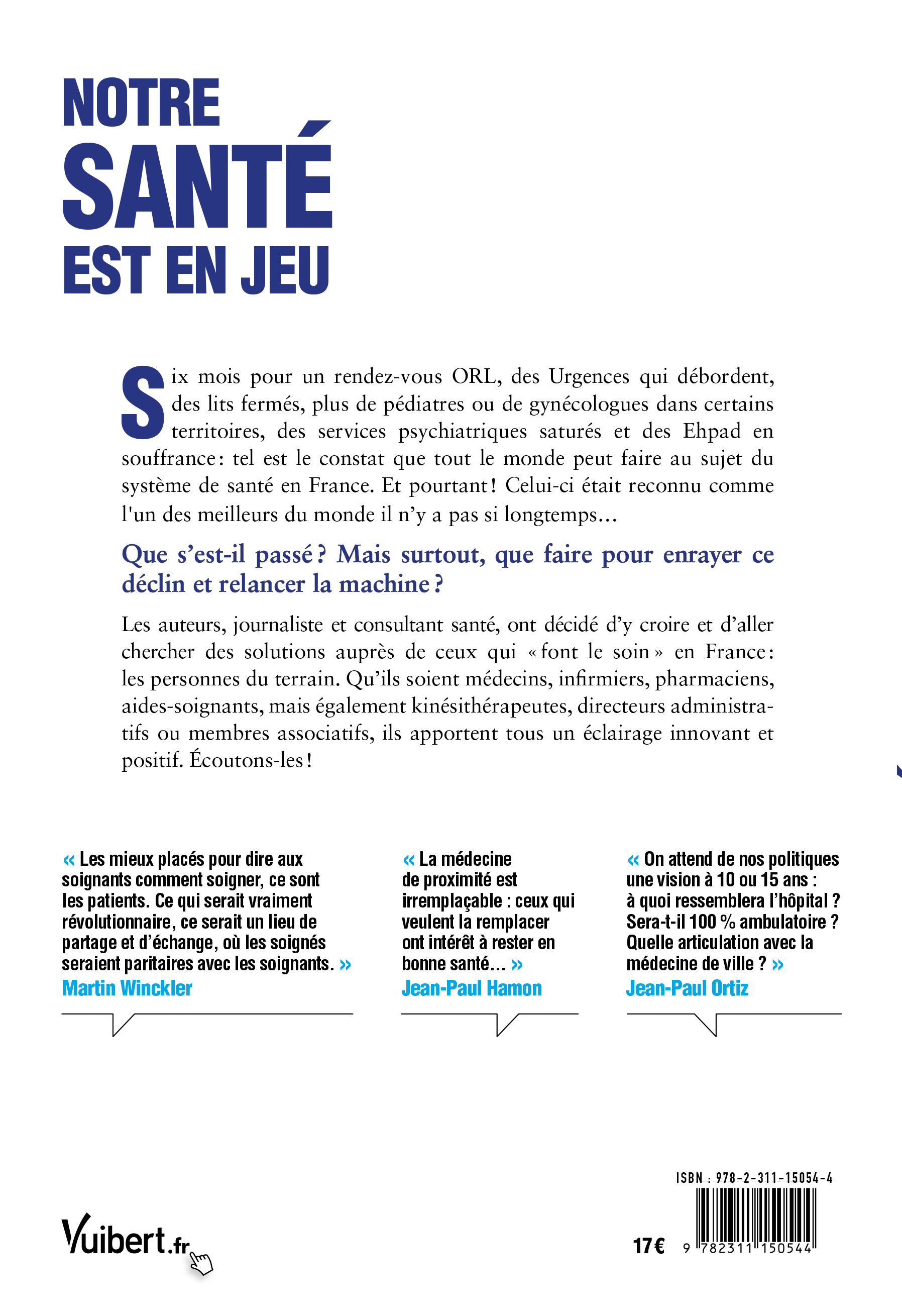 Notre santé est en jeu - Florence Boulenger, David Ghesquières - VUIBERT