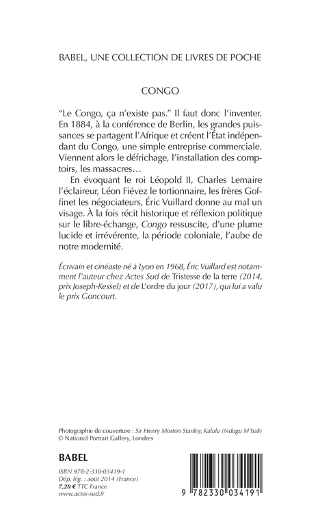 Congo - Éric Vuillard, Éric Vuillard - ACTES SUD