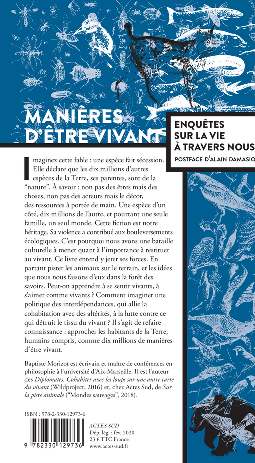 Manières d'être vivant - Baptiste Morizot, Alain Damasio, Stéphane Durand, Baptiste Morizot, Alain Damasio - ACTES SUD