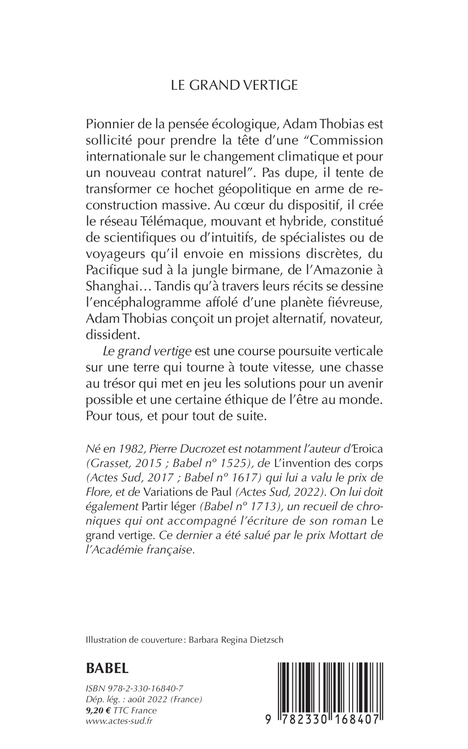 Le grand vertige - Pierre Ducrozet, Pierre Ducrozet - ACTES SUD