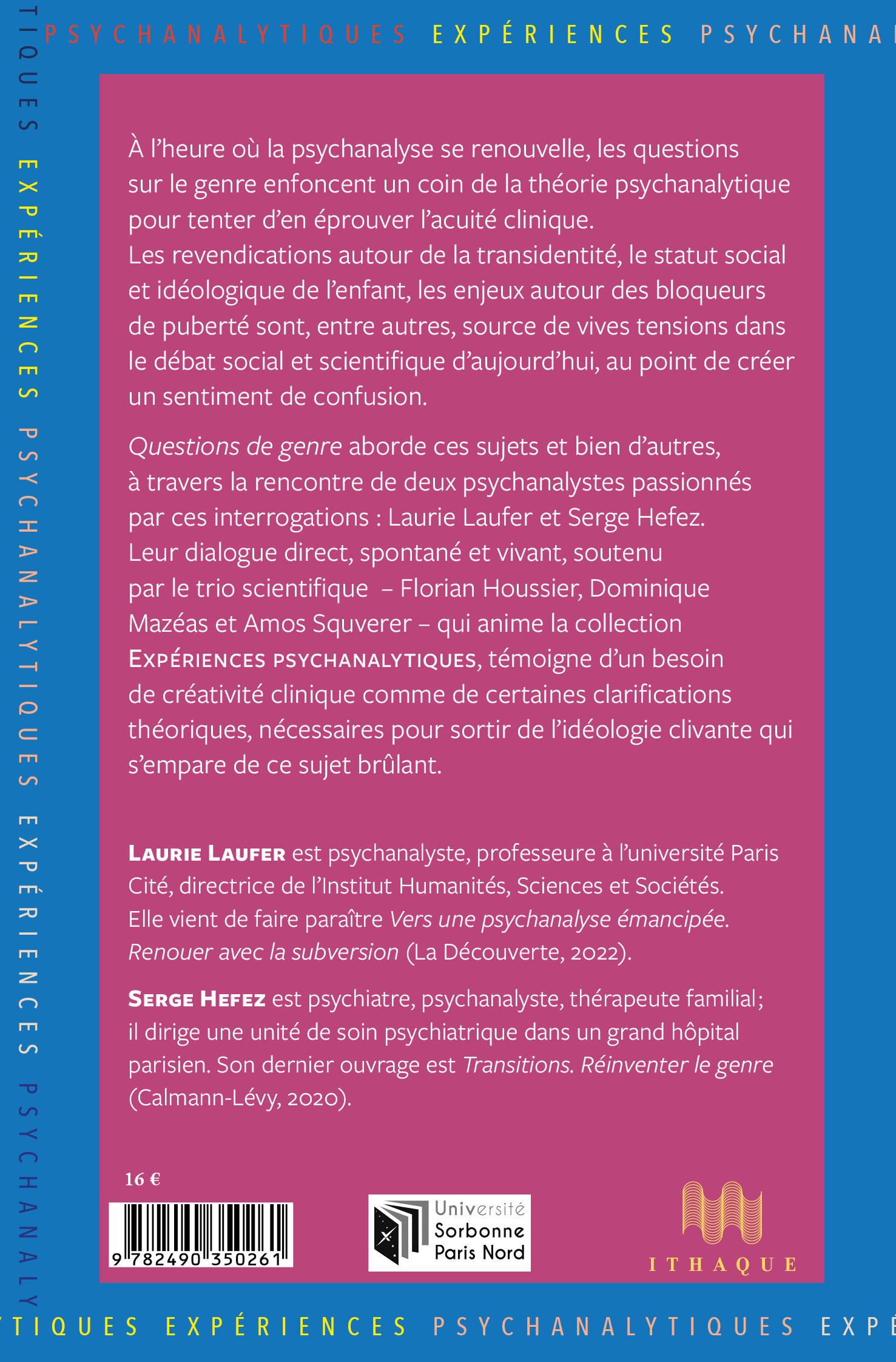 Questions de genre - Laurie Laufer, Serge Hefez - ITHAQUE