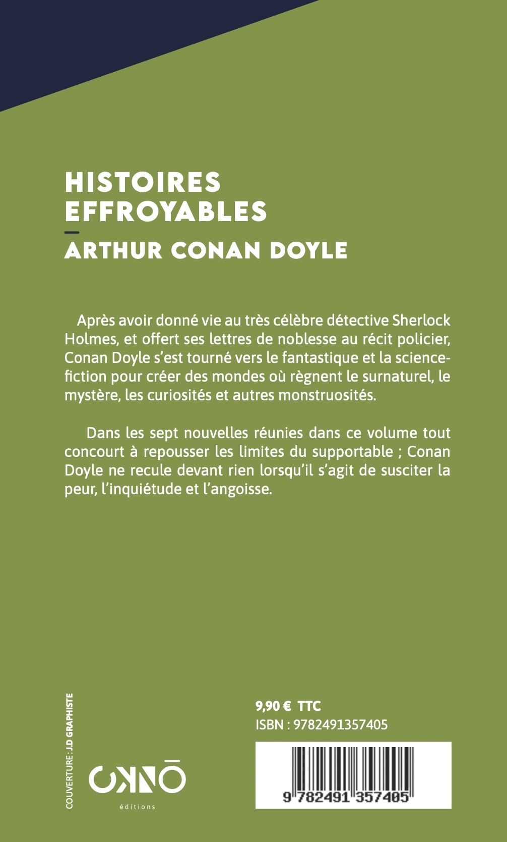 Histoires effroyables -  ARTHUR CONAN DOYLE - OKNO EDITIONS