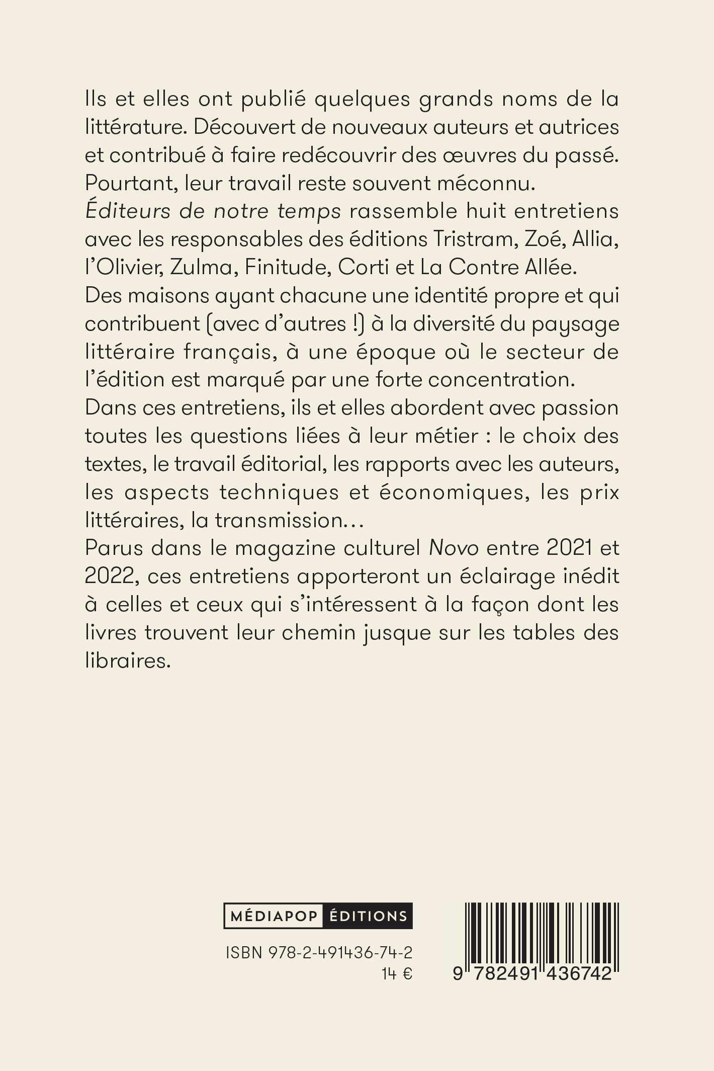 Editeurs de notre temps - Nicolas Querci, Nicolas Querci - MEDIAPOP
