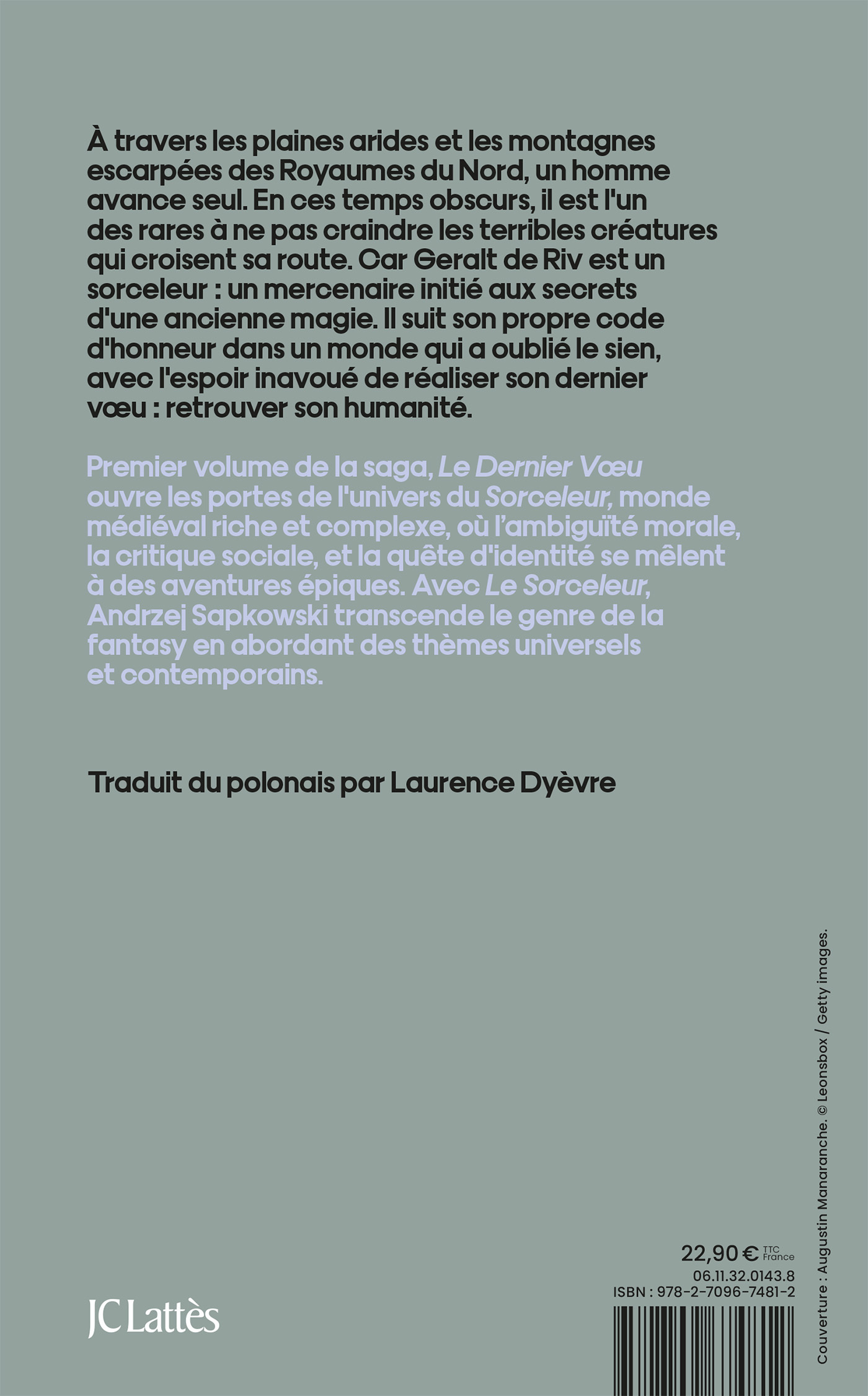 Le sorceleur t1 - Le dernier voeu - Andrzej Sapkowski - LATTES